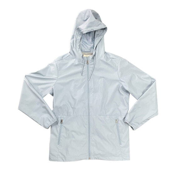 Weather Proof Women's Casual Lightweight Hooded Rain Jacket (Faded Denim, XXL)