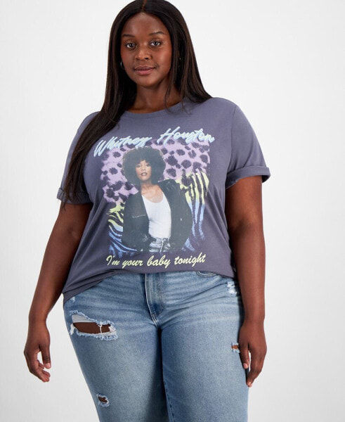 Trendy Plus Size Whitney Houston Graphic T-Shirt