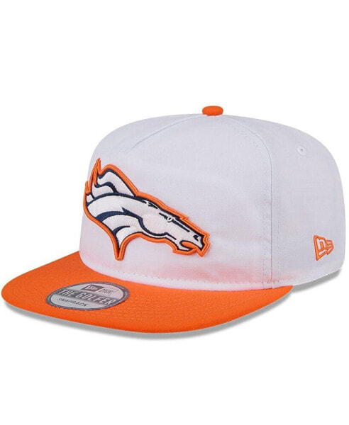 Men's White/Orange Denver Broncos 2024 NFL Training Camp Golfer Snapback Hat