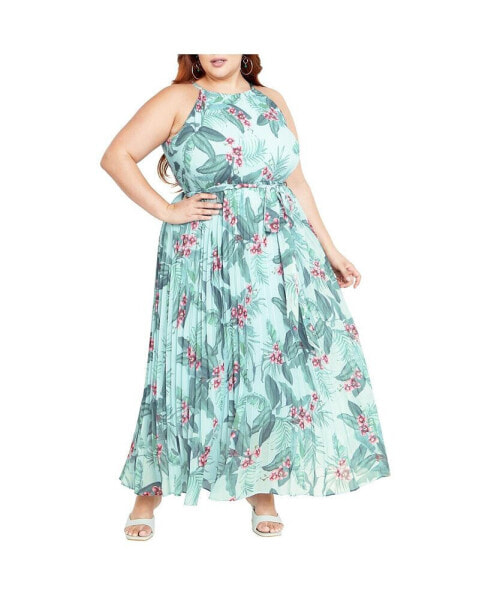 Plus Size Rebecca Print Maxi Dress