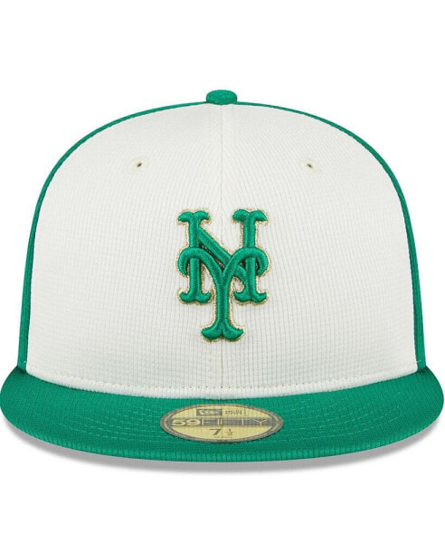 Men's White/Green New York Mets 2024 St. Patrick's Day 59FIFTY Fitted Hat