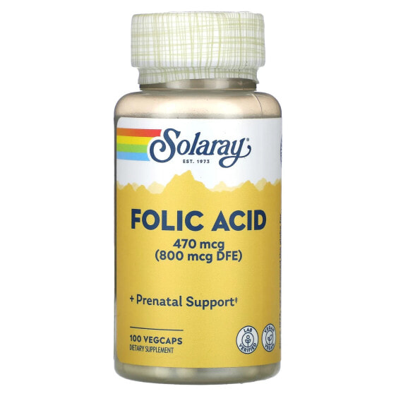 Folic Acid, 470 mcg, 100 VegCaps (470 mcg per Capsule)