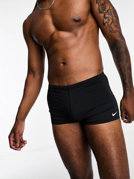 Nike Swimming Hydrastrong tight performance swim trunks in black 