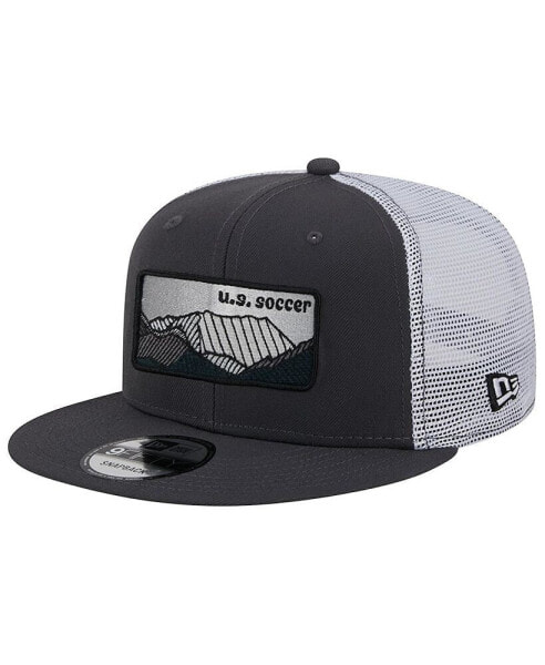 Men's Black, White USMNT Outdoor Trucker 9FIFTY Snapback Hat