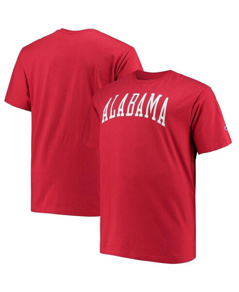 Men's Crimson Alabama Crimson Tide Big and Tall Arch Team Logo T-shirt