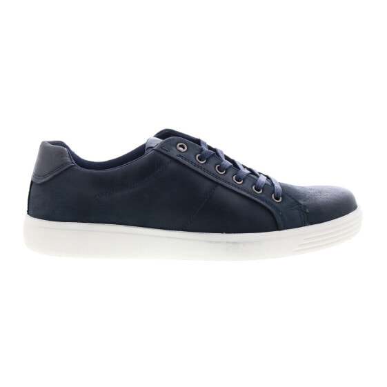 English Laundry Harley ELL2199 Mens Blue Leather Lifestyle Sneakers Shoes 12