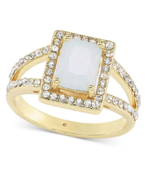 Gold-Tone Pavé & White Crystal Split Band Ring, Created for Macy's