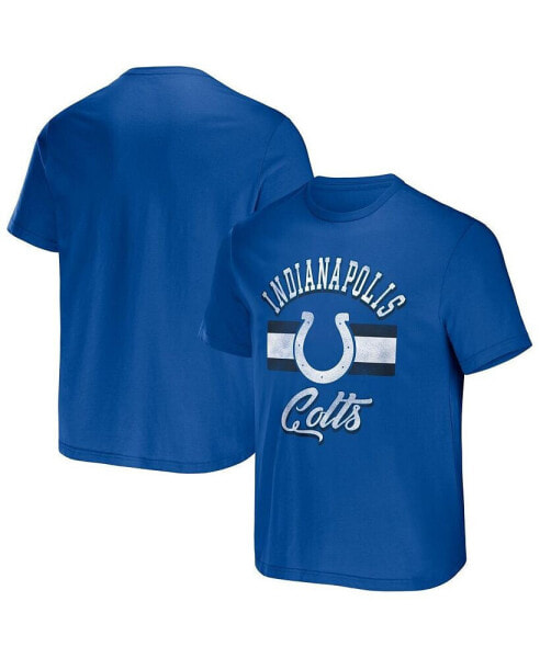 Men's NFL x Darius Rucker Collection by Royal Indianapolis Colts Stripe T-shirt