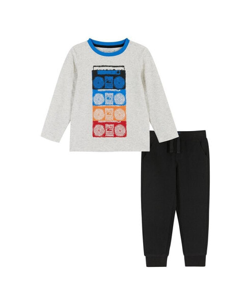 Toddler Boys Toddler/Child Boombox Long Sleeve Tee Set