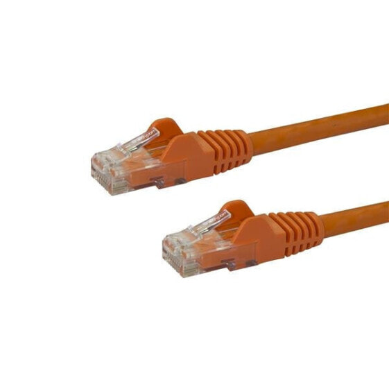StarTech.com 50cm CAT6 Ethernet Cable - Orange CAT 6 Gigabit Ethernet Wire -650MHz 100W PoE RJ45 UTP Network/Patch Cord Snagless w/Strain Relief Fluke Tested/Wiring is UL Certified/TIA - 0.5 m - Cat6 - U/UTP (UTP) - RJ-45 - RJ-45