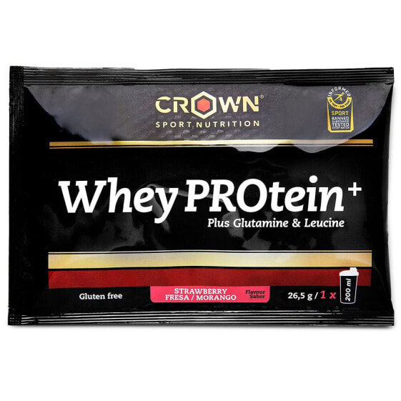 CROWN SPORT NUTRITION Whey PROtein+ 26.5g Strawberry Flavour Monodose Sachet