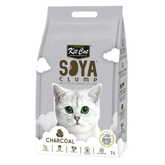 KITCAT SoyaClump Soybeen Eco Litter Charcoal Biodegradable Sand 7L