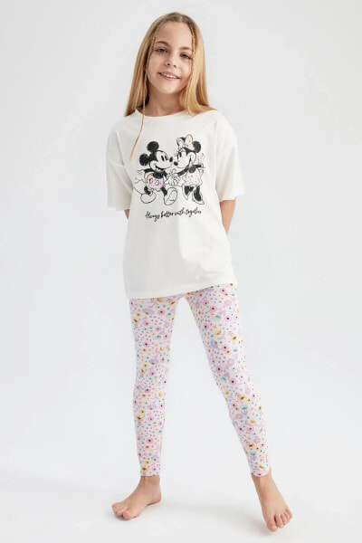 Пижама для девочек Defacto Disney Mickey & Minnie с короткими рукавами Z5165a623sm