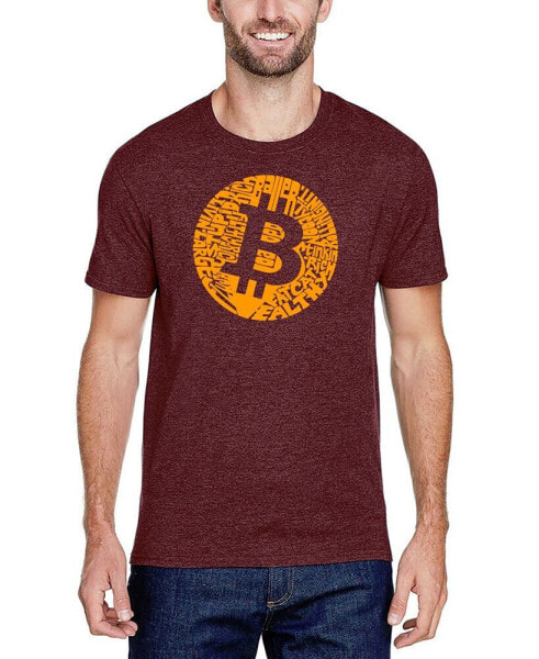 Men's Bitcoin Premium Word Art T-shirt