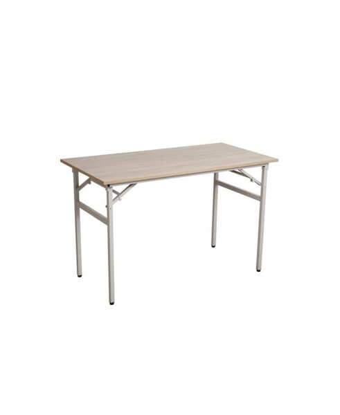 Folding table desk 31.5x15.7 inches computer Workstation No Install BEIGE