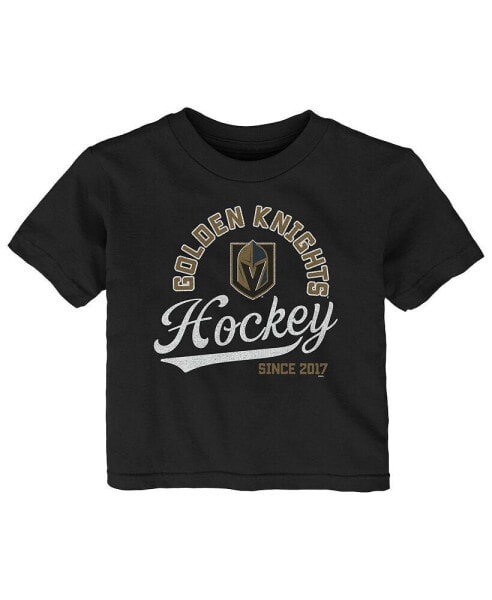 Infant Boys and Girls Black Vegas Golden Knights Take The Lead T-shirt