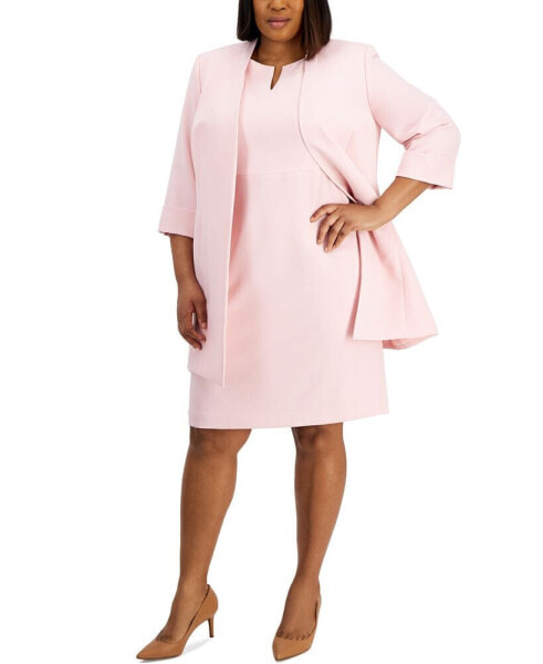 Plus Size Stretch Crepe Topper Jacket