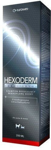 EUROWET Hexoderm Excellence - szampon regulujący mikroflorę skóry z fitosfingozyną i chlorheksydyną dla kota i psa 200ml