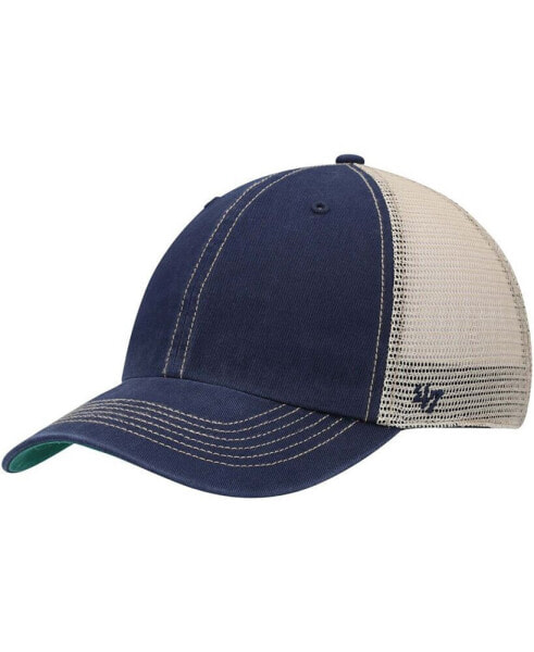 Men's Navy, Natural Trawler Clean Up Snapback Hat