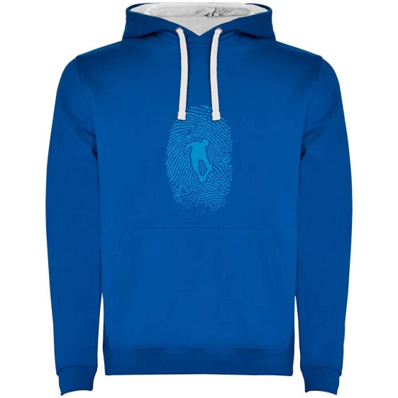 KRUSKIS Skateboarder Fingerprint Two-Colour hoodie