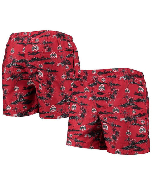 Плавки FOCO Scarlet Ohio State Buckeyes Palm Swim Trunks