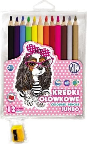 Цветные карандаши ASTRA art-pap Pieski 12 цветов + темперовка