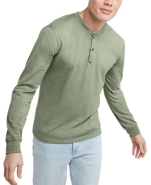 Men's Originals Cotton Long Sleeve Henley T-shirt
