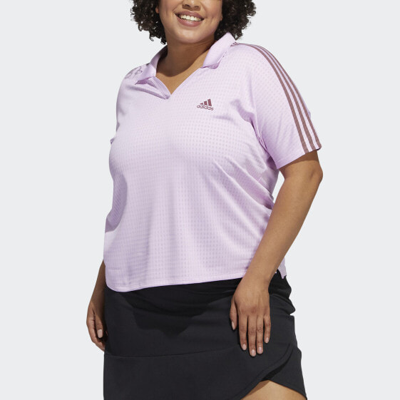 adidas women 3-Stripes Polo Shirt (Plus Size)