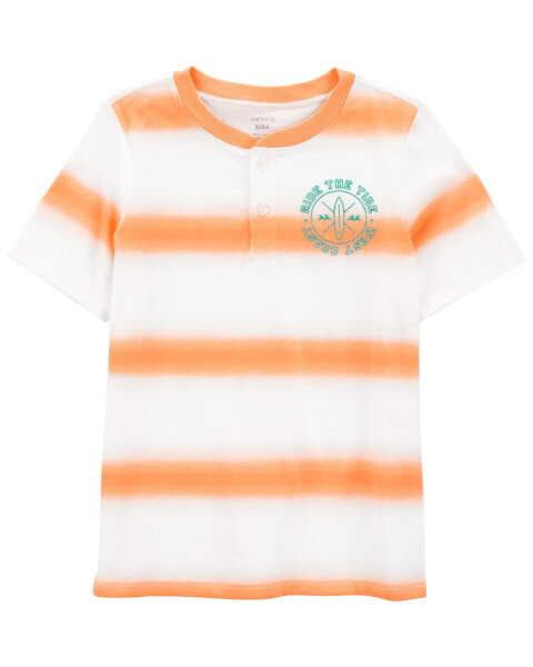 Kid Striped Jersey Henley 4