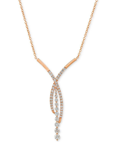 Le Vian diamond Fancy 18" Statement Necklace (1-5/8 ct. t.w.) in 14k Rose Gold
