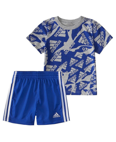Комплект для малышей Adidas Футболка и шорты, 2 штуки