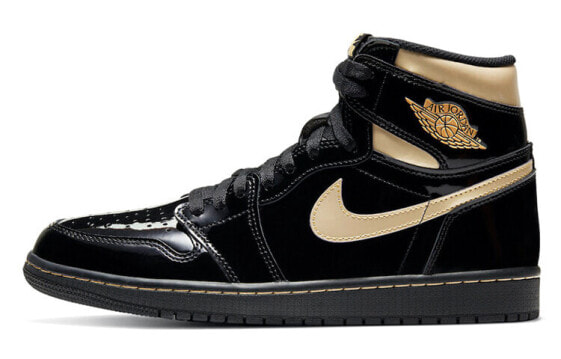 Кроссовки женские Nike Air Jordan 1 High Og "Black Gold"
