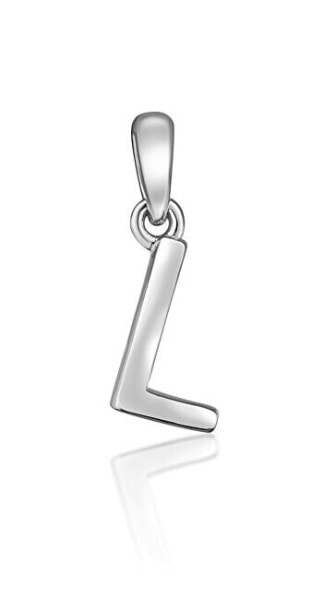 Minimalist silver letter "L" pendant SVLP0948XH2000L