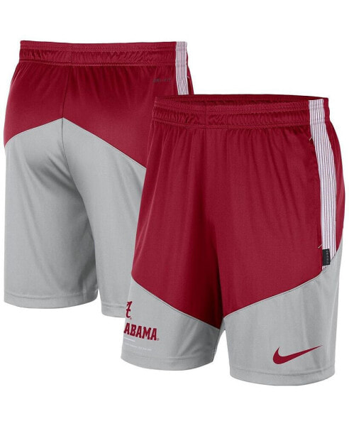 Men's Crimson and Gray Alabama Crimson Tide Team Performance Knit Shorts