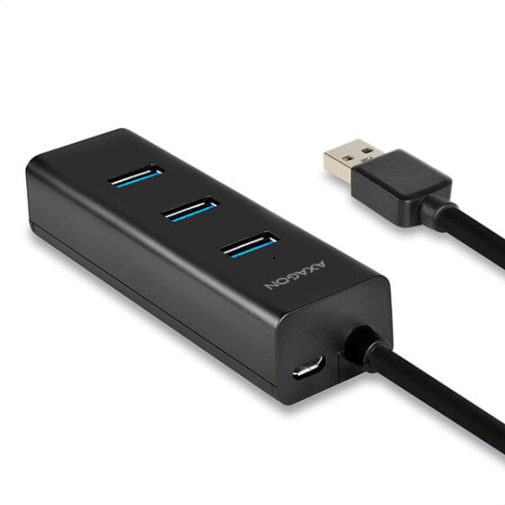 USB-концентратор USB Axagon 1x microUSB + 4x USB-A 3.0 (HUE-S2B)