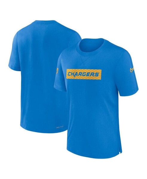 Men's Powder Blue Los Angeles Chargers Sideline Player Performance T-Shirt