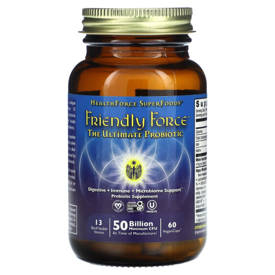 Friendly Force, The Ultimate Probiotic, 60 Vegan Caps