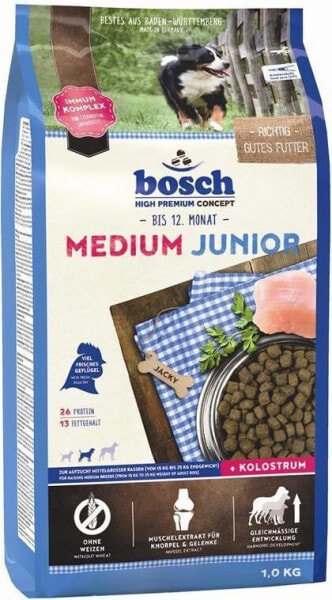 Сухой корм для собак Bosch, Tiernahrung Junior, для щенков средних пород, 1 кг