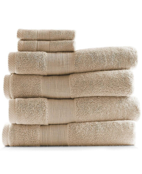 Bath Towel Collection, 100% Cotton Luxury Soft 6 Pc Set
