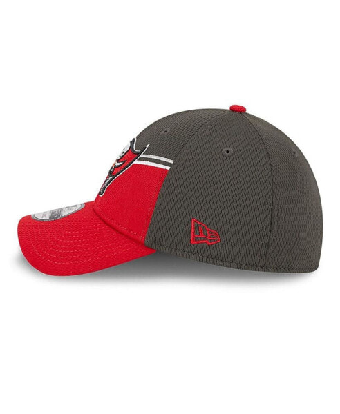 Men's Pewter, Red Tampa Bay Buccaneers 2023 Sideline 39THIRTY Flex Hat