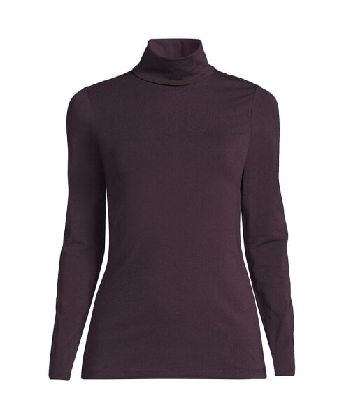 Women's Lightweight Jersey Skimming Long Sleeve Turtleneck