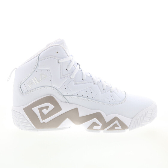 Fila MB 1BM01833-101 Mens White Leather Athletic Basketball Shoes 10