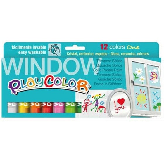 Solid tempera Playcolor 12 Pieces Multicolour