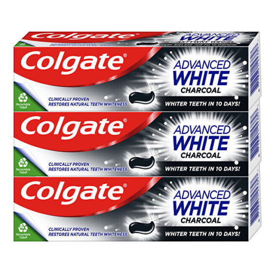 Зубная паста отбеливающая Colgate Advanced White Charcoal 3 x 75 мл