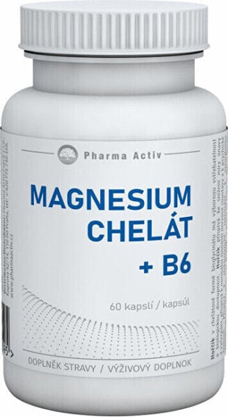 Капсулы витаминно-минеральные Pharma Activ Магний хелат + B6 60 шт