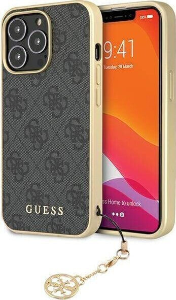 Guess Etui Guess GUHCP14LGF4GGR Apple iPhone 14 Pro szary/grey hardcase 4G Charms Collection