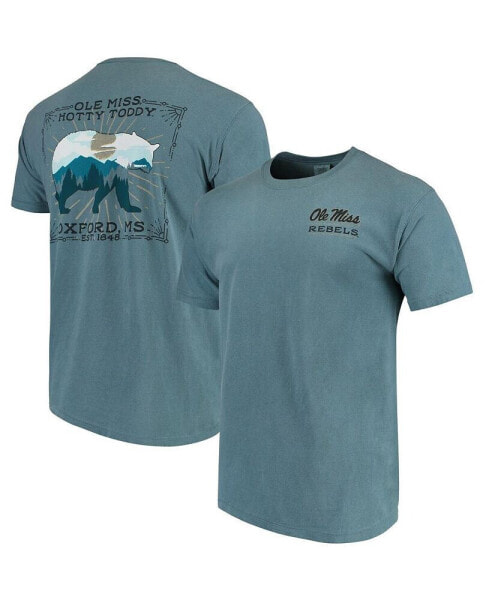 Men's Blue Ole Miss Rebels State Scenery Comfort Colors T-shirt