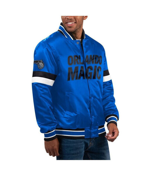 Men's Blue Orlando Magic Home Game Satin Full-Snap Varsity Jacket