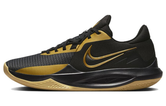 Баскетбольные кроссовки Nike Precision 6 - Черно-золотые 男女同款 niedrig geschnitten DD9535-005