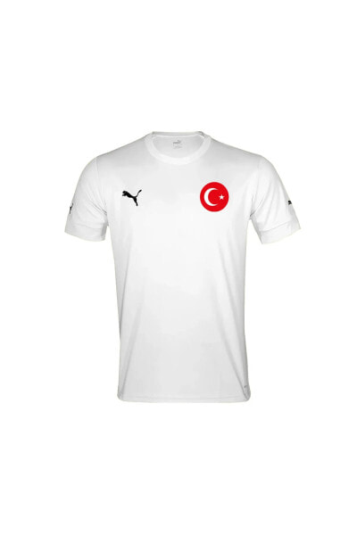 Euro 2024 Türkiye Milli Antrenman Taraftar T-shirt Spor Forma TUR-77349804 Beyaz